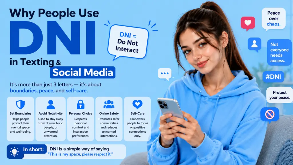 Reasons people use DNI mean in text to set online boundaries