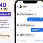 EMD Mean in Text shown in a casual smartphone conversation after someone wins a competition