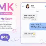 IMK mean in text with a simple texting conversation example