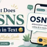 Graphic showing "OSNS Mean in Text"