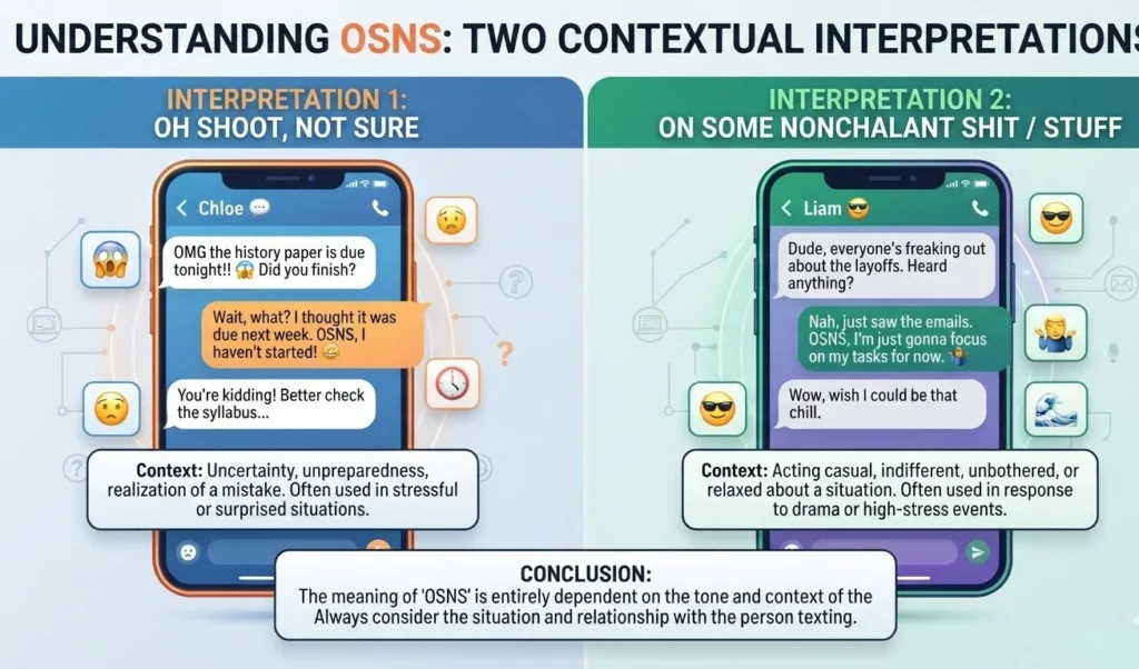Different OSNS mean in text interpretations based on context