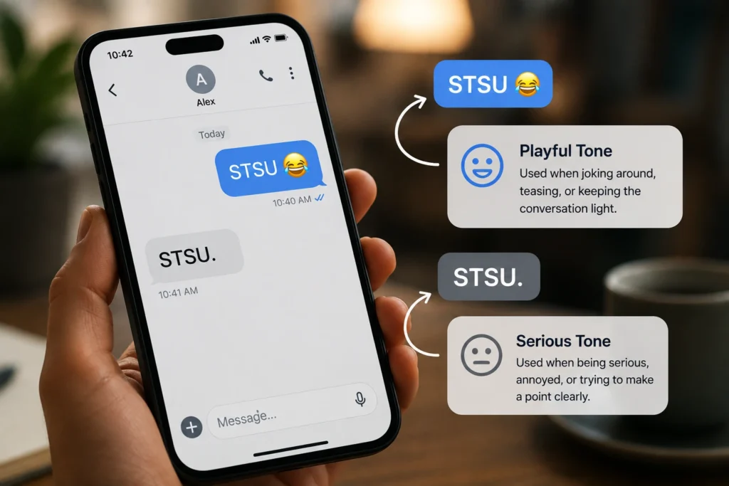 STSU mean in text and common texting slang usage