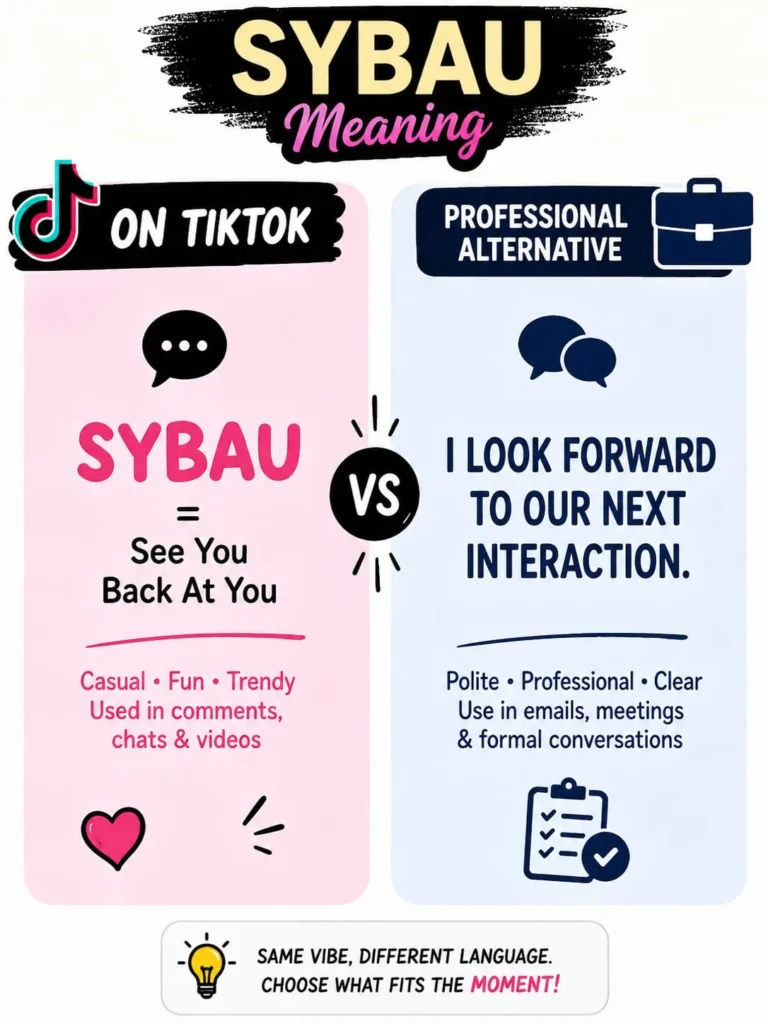 SYBAU Meaning on TikTok versus professional language alternatives