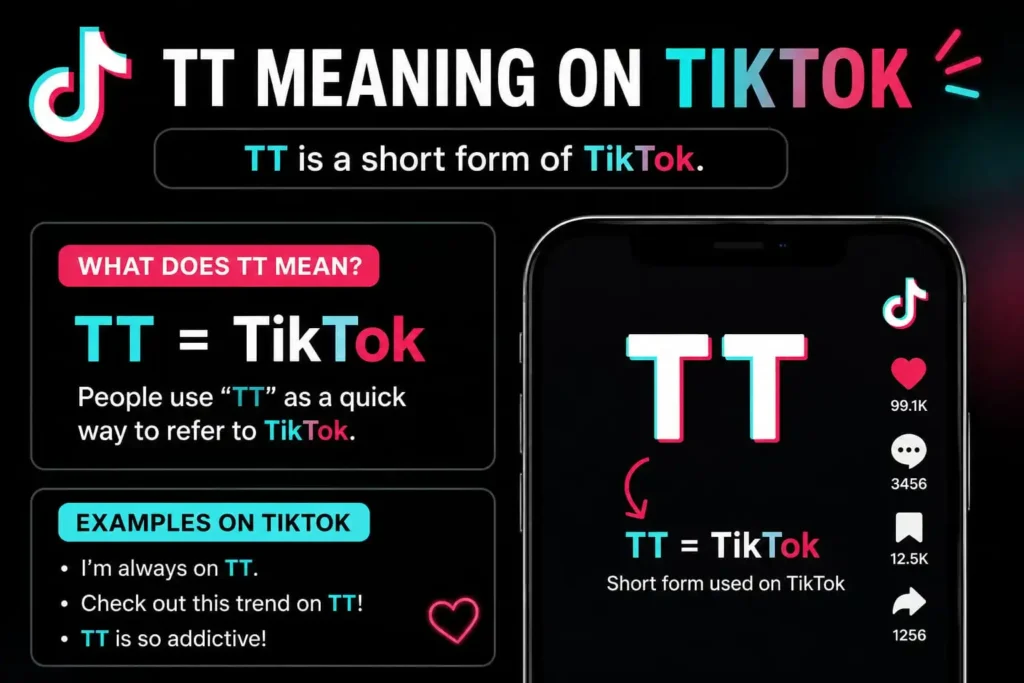 TT Meaning on TikTok explained as a short form of TikTok