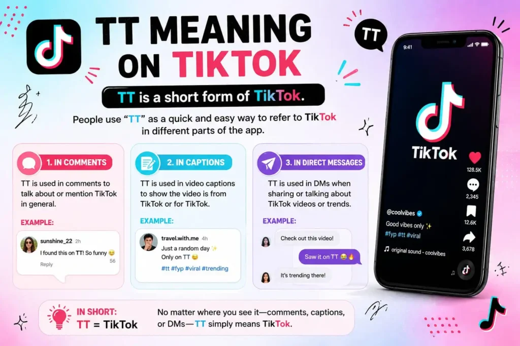 TT Meaning on TikTok in comments, captions, and direct messages