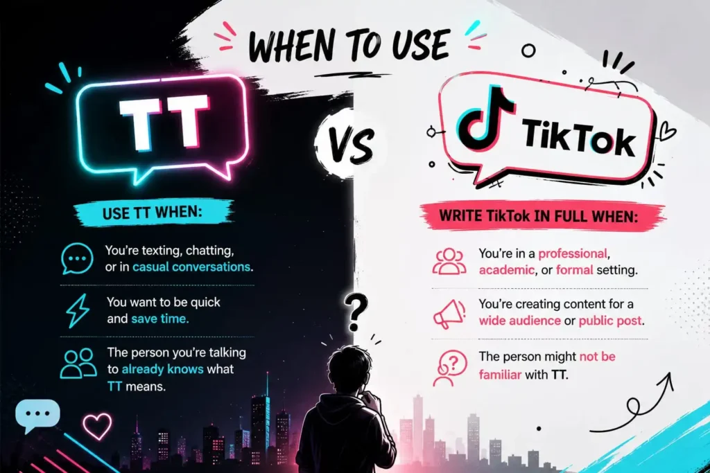 When to use TT and when to write TikTok in full