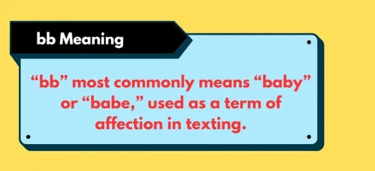 What does BB mean in text summarized with baby and babe examples