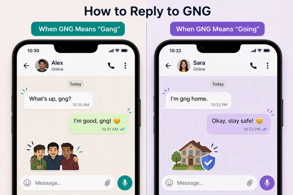 How to reply to GNG in text messages