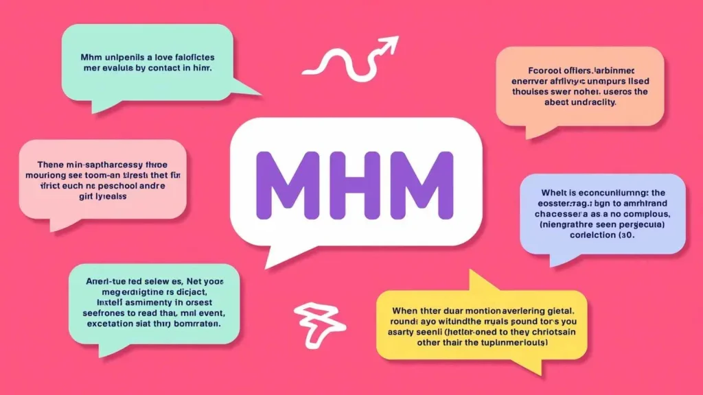 What MHM mean in text compared with HMM and other short conversational responses