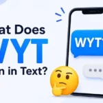 WYT Mean in Text shown in a smartphone conversation asking what someone is thinking