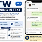 Btw Meaning In Text shown in a casual smartphone conversation