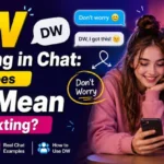 DW Meaning In Text showing Don't Worry in a casual chat conversation