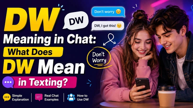 DW Meaning In Text showing Don't Worry in a casual chat conversation