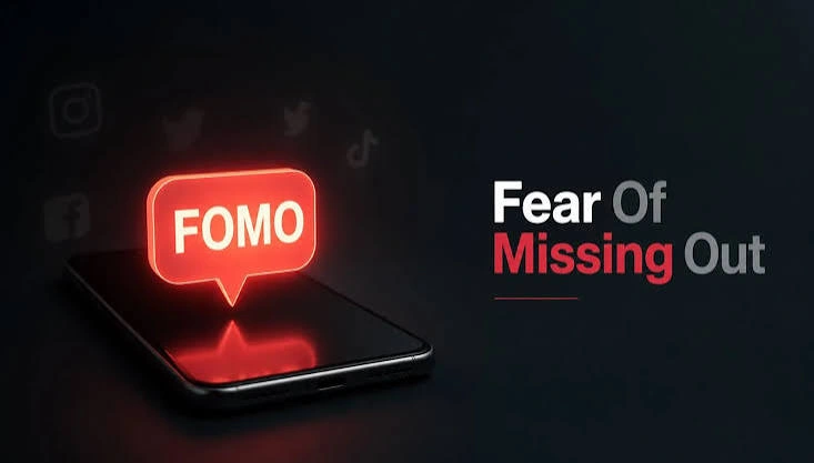 Fomo Meaning In Text used in a WhatsApp group chat