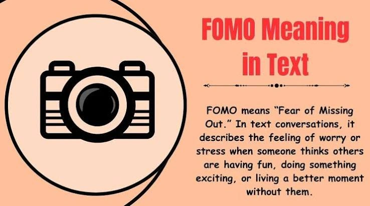 Fomo Meaning In Text shown in a casual group chat conversation