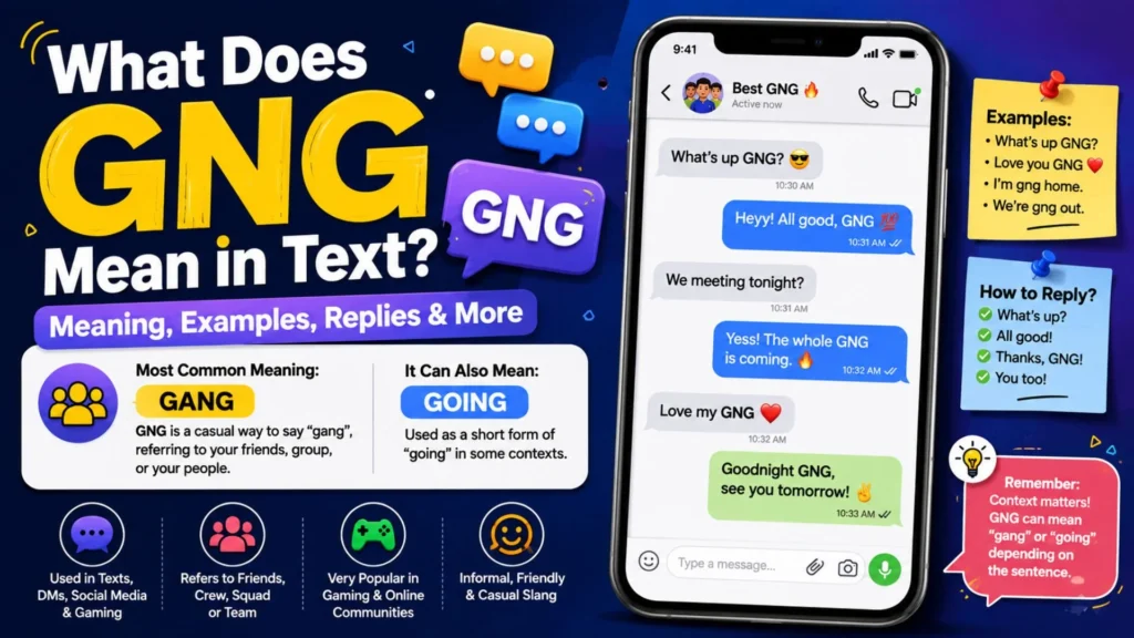 GNG meaning in text comparison between gang and going