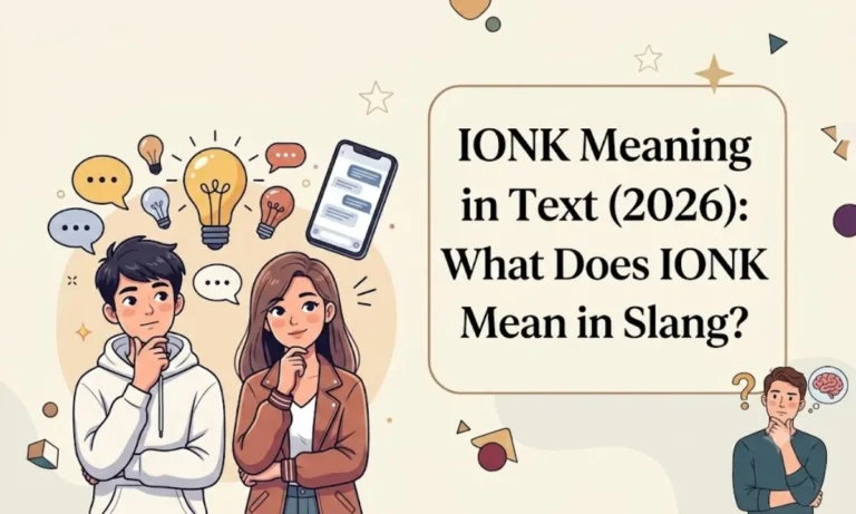 Ionk Meaning In Text showing how IONK developed from I don’t know and casual online speech