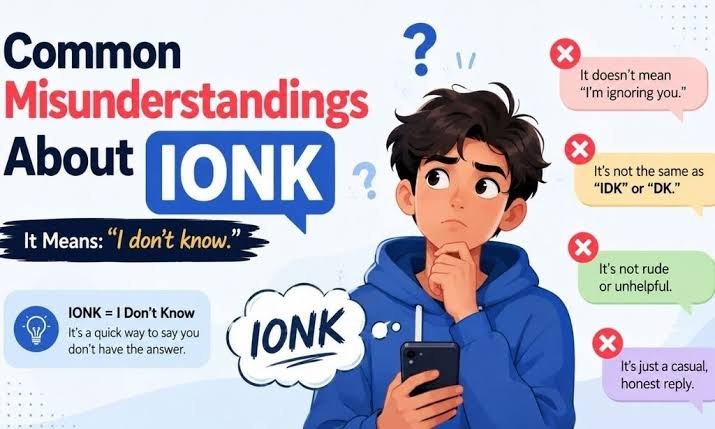 Ionk Meaning In Text examples showing IONK in conversations, relationships, group chats, and social media