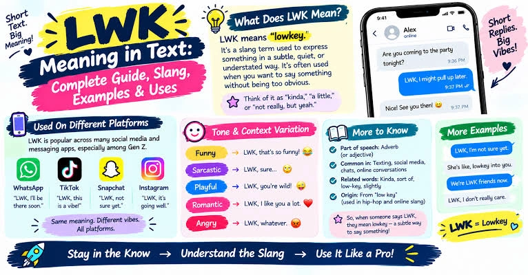 LWK meaning compared with lowkey, LMK and highkey