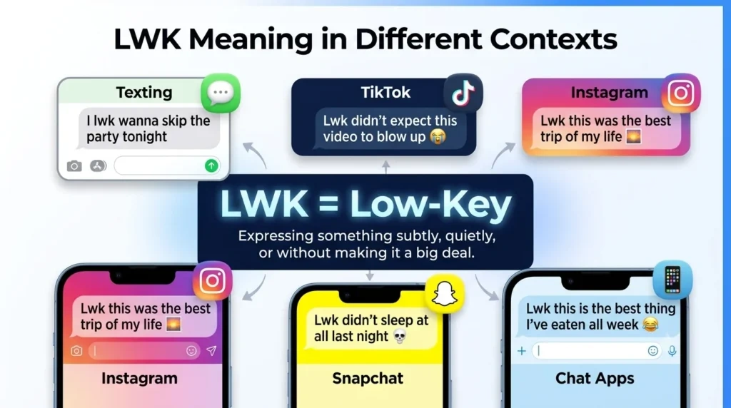 LWK meaning on Snapchat in casual texting slang