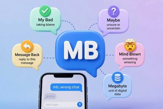 MB Meaning In Text comparison of My Bad Maybe and Megabyte