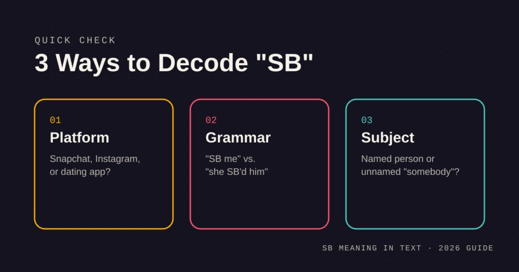  How to reply to SB meaning in text for somebody, snap back and soft block