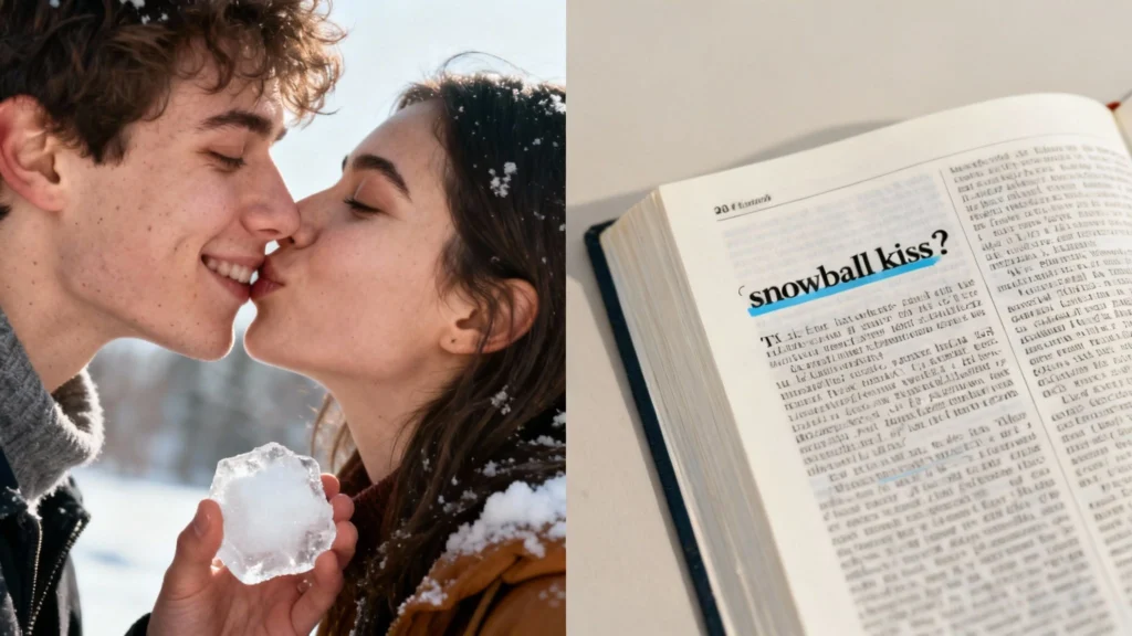 Snowball Kiss meaning compared with ordinary kiss and other slang contexts