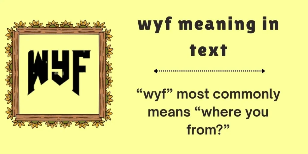 What Is WYF Mean In Text in online gaming chats