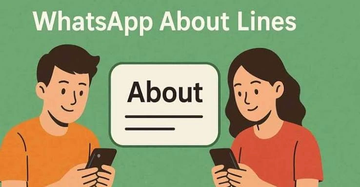 Stylish WhatsApp profile with a creative About caption