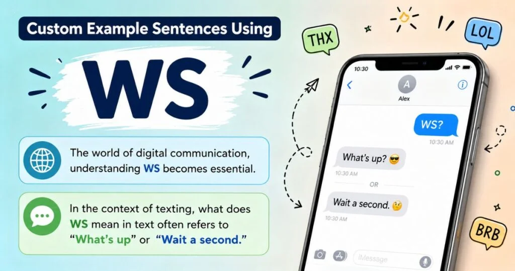 Ws mean in text showing the three most common meanings of WS