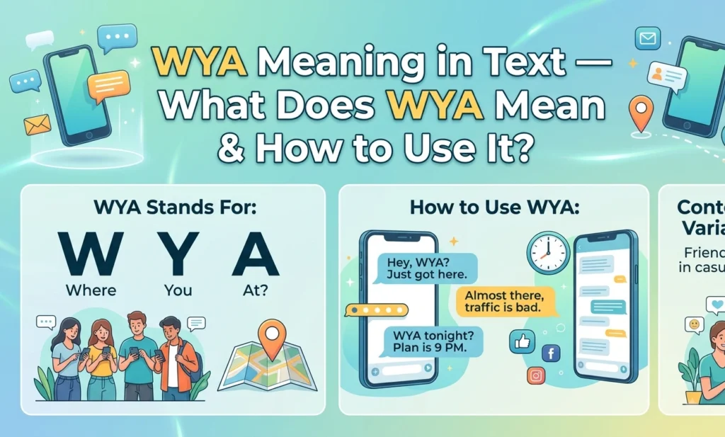 WYA Meaning In Text examples in a WhatsApp-style conversation